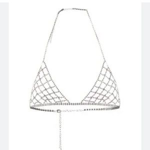 FORTE rhinestone -embellished triangle bralette